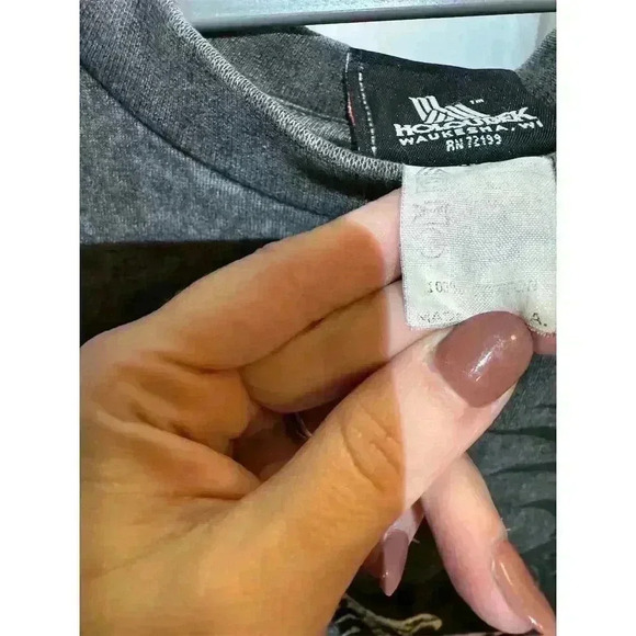 Y2K 2002 Harley-Davidson Men's Vintage Eagle Graphic T-Shirt Gray Size L Grunge - Picture 7 of 10